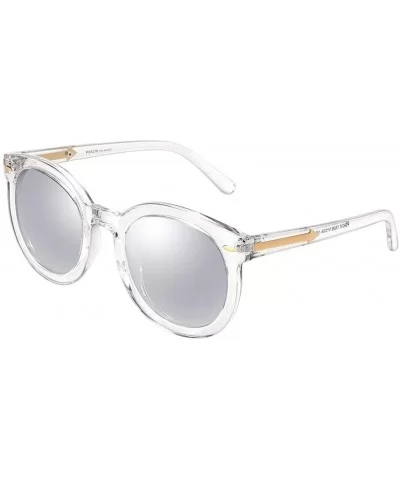 Sunglasses Sunglasses Fashion Couple Driving - Silver - CG18WHSW3NG $38.32 Oversized