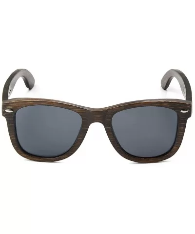 Wood Sunglasses with Polarized lenses for Men&Women Handmade Bamboo Wooden Sunglasses - X Grey - CN18WSN0439 $19.51 Round