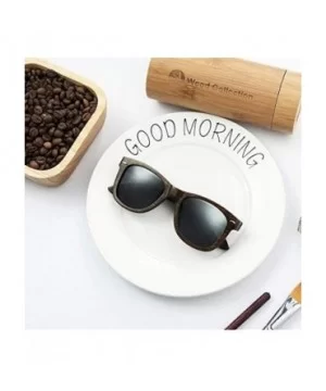 Wood Sunglasses with Polarized lenses for Men&Women Handmade Bamboo Wooden Sunglasses - X Grey - CN18WSN0439 $19.51 Round