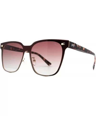 p659 Fashion Square Polarized - for Womens 100% UV PROTECTION - Brown-silvermirror - C3192TH5D84 $18.60 Square