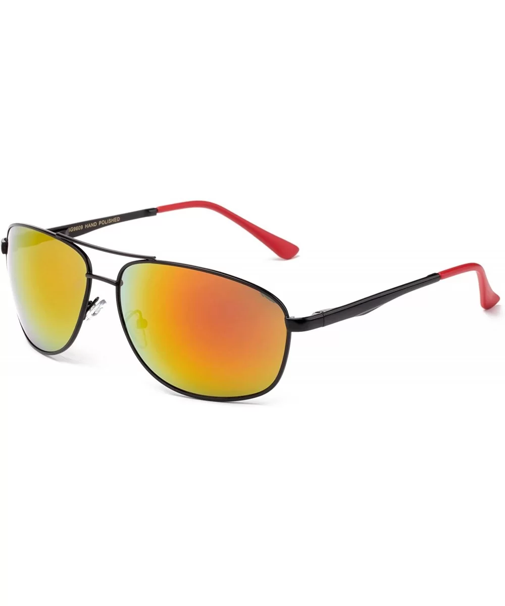 "Boke" Classic Pilot Style Fashion Sunglasses - Orange - C712MCS5AWB $9.89 Aviator