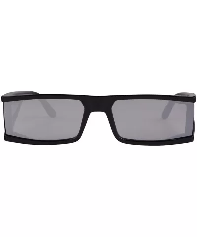 Clout Goggles Oversized Sunglasses Women Rectangle Frame Multiple Mirrored Lens Sunglasses - CH18A75SGNK $7.66 Oversized