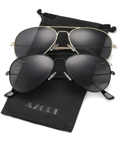 Classic Polarized Aviator Sunglasses for Men Women- 100% UV Protection - CQ18S5MNSQ0 $16.17 Aviator