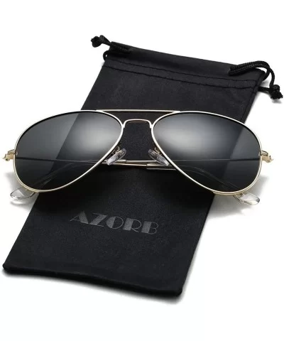 Classic Polarized Aviator Sunglasses for Men Women- 100% UV Protection - CQ18S5MNSQ0 $16.17 Aviator