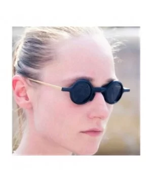 45576 Retro Steampunk Round Sunglasses Men Women Small Glasses C1 Black Black - C2 White Black - CN18YZWNE7D $8.88 Round