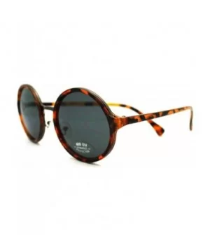 Vintage Fashion Sunglasses Round Circle Designer Frame - Tortoise - CC11GL5WGYD $6.96 Round