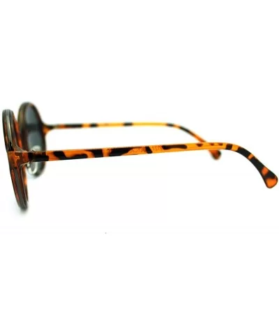 Vintage Fashion Sunglasses Round Circle Designer Frame - Tortoise - CC11GL5WGYD $6.96 Round