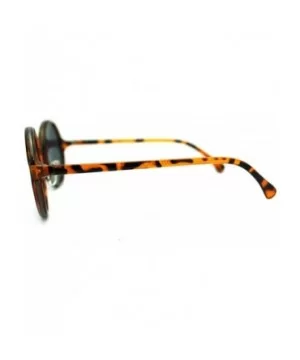 Vintage Fashion Sunglasses Round Circle Designer Frame - Tortoise - CC11GL5WGYD $6.96 Round