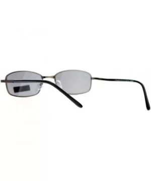 Vintage Style Narrow Rectangular Metal Rim Classic Sunglasses - Brown Black - C111J5JPN1Z $5.87 Rectangular