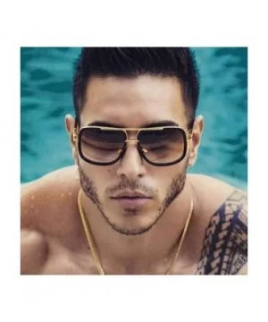 Oversized Men Sunglasses - Black White - C718HLXR35R $9.71 Goggle