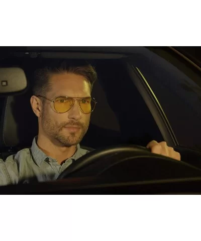 Classic Aviator Night-Lite - Night Driving Glasses - CP126081R95 $35.59 Aviator