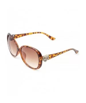 Classic Retro Sunglasses for women metal Resin UV400 Sunglasses - Leopard Print - CZ18T3XE3X5 $9.94 Oval