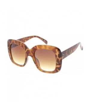 Urban Modern"Chrono" Thick Frame Sunglasses - Brown - CZ18GYXLA24 $7.96 Square