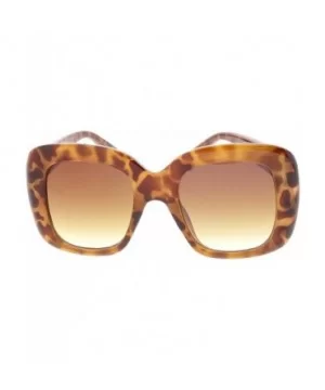 Urban Modern"Chrono" Thick Frame Sunglasses - Brown - CZ18GYXLA24 $7.96 Square