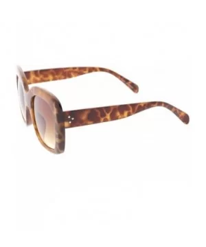 Urban Modern"Chrono" Thick Frame Sunglasses - Brown - CZ18GYXLA24 $7.96 Square