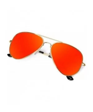 Aviator Sunglasses Men Women Lightweight - Red/Gold - C318RWR7XCI $11.02 Aviator