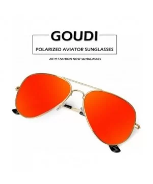 Aviator Sunglasses Men Women Lightweight - Red/Gold - C318RWR7XCI $11.02 Aviator