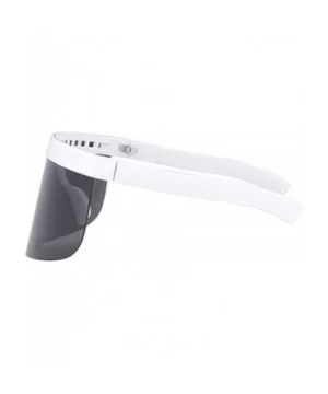 Oversized Mask Cover Shield Visor Style Big Frame Rimless Sunglasses Mono Lens UV400 - C6-white-smoke - CH18EIZSG0L $14.54 Go...