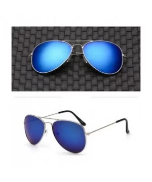 Sunglasses for Men Women Aviator Polarized Mirror with Case Metal UV 400 Lens Protection Vintage Retro Glasses - C818SW26LS4 ...