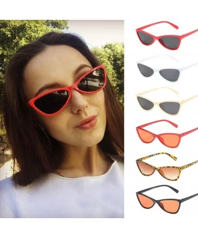 Womens Men Oversized Polarized Sunglasses Retro Protection Plastic Frame Sun Glasses for Driving - Multicolor -F - CF18OOUEQ7...