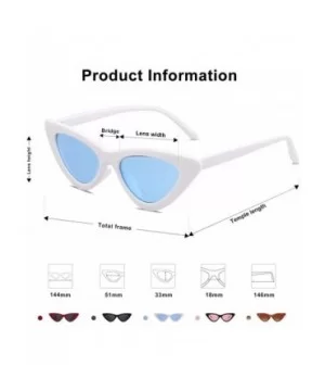 Retro Vintage Narrow Cat Eye Sunglasses for Women Clout Goggles Plastic Frame Cardi B SJ2044 - CM189K98NGD $9.91 Cat Eye