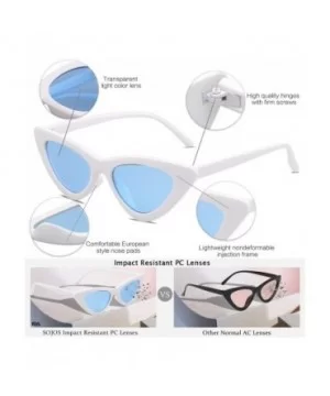 Retro Vintage Narrow Cat Eye Sunglasses for Women Clout Goggles Plastic Frame Cardi B SJ2044 - CM189K98NGD $9.91 Cat Eye