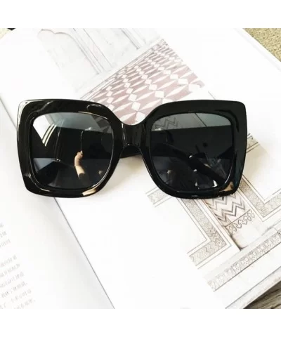 Women Sunglasses-Oversized Square Luxury Sunglasses Gradient Lens Eyewear - A - CD18ESEA9CU $5.16 Square