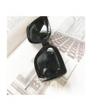 Women Sunglasses-Oversized Square Luxury Sunglasses Gradient Lens Eyewear - A - CD18ESEA9CU $5.16 Square