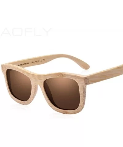 New Bamboo Sunglasses Men Polarized Sun Glasses For Women Brand C01Brown - C02blue - CN18Y6SSLEK $35.12 Aviator