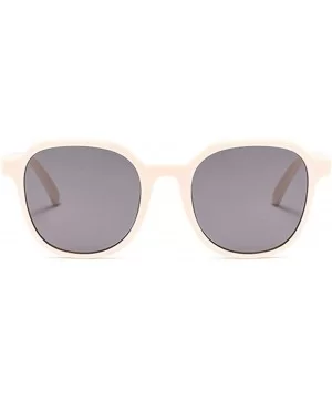 Unisex Sunglasses Retro Bright Black Grey Drive Holiday Round Non-Polarized UV400 - Beige Grey - CC18RLIUY7G $5.00 Round