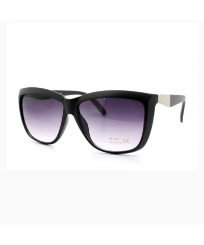 Chic Designer Womens Celebrity Style Sunglasses Oversized Square - Matte Black - CU11XHA8WAF $6.95 Square