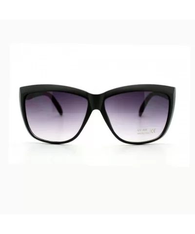 Chic Designer Womens Celebrity Style Sunglasses Oversized Square - Matte Black - CU11XHA8WAF $6.95 Square