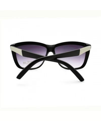 Chic Designer Womens Celebrity Style Sunglasses Oversized Square - Matte Black - CU11XHA8WAF $6.95 Square