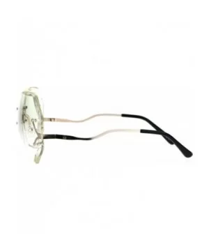 Womens Oversize Drop Temple Rimless Butterfly Diva Granny Eye Glasses - Gold - CH12MYEK9R6 $9.95 Butterfly