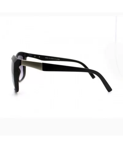 Chic Designer Womens Celebrity Style Sunglasses Oversized Square - Matte Black - CU11XHA8WAF $6.95 Square