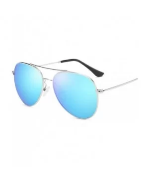 Unisex Retro Alloy Sunglasses Men Polarized UV400 - C3 Silver Black - CF18M3O2RA4 $35.91 Oval