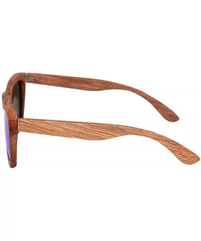 Bamboo wood glasses Hand-made logs polarized duo sunglasses UV400 UV-coated lenses - Red - CQ18XO5DAOH $26.00 Goggle