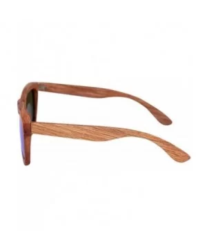 Bamboo wood glasses Hand-made logs polarized duo sunglasses UV400 UV-coated lenses - Red - CQ18XO5DAOH $26.00 Goggle