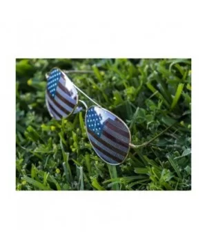 American Flag Mirror Novelty Decorative Sunglasses - Gold - CB12I8A0QCB $5.41 Wayfarer