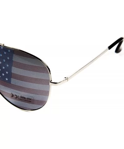 American Flag Mirror Novelty Decorative Sunglasses - Gold - CB12I8A0QCB $5.41 Wayfarer