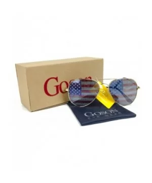 American Flag Mirror Novelty Decorative Sunglasses - Gold - CB12I8A0QCB $5.41 Wayfarer