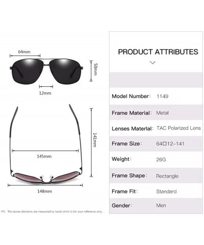 Men's metal sunglasses bicolor electroplated polarizing glasses - E - C718QTG7RQE $29.59 Aviator