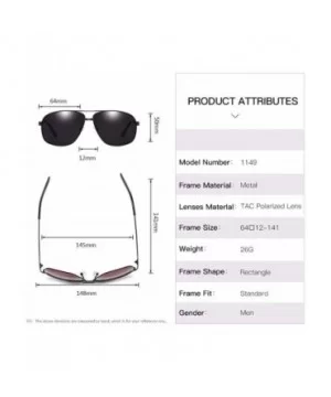 Men's metal sunglasses bicolor electroplated polarizing glasses - E - C718QTG7RQE $29.59 Aviator