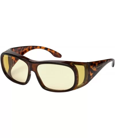 NIGHT-LITE FitOns Night Driving Glasses with Anti Reflective Coating - Tortoise - C8126081TNT $45.25 Oversized