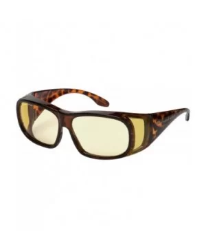 NIGHT-LITE FitOns Night Driving Glasses with Anti Reflective Coating - Tortoise - C8126081TNT $45.25 Oversized