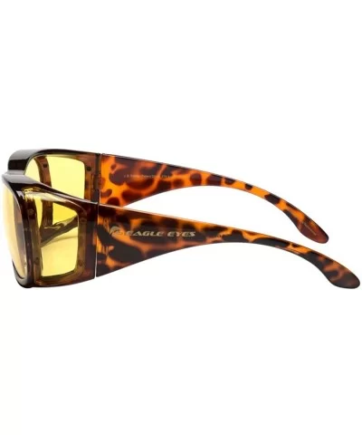 NIGHT-LITE FitOns Night Driving Glasses with Anti Reflective Coating - Tortoise - C8126081TNT $45.25 Oversized