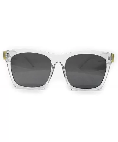 7242 Premium Oversize XXL Women Men Mirror Havana Tilda Shadow Style Fashion Sunglasses - Clear - CT18HHINXZ6 $8.67 Rimless