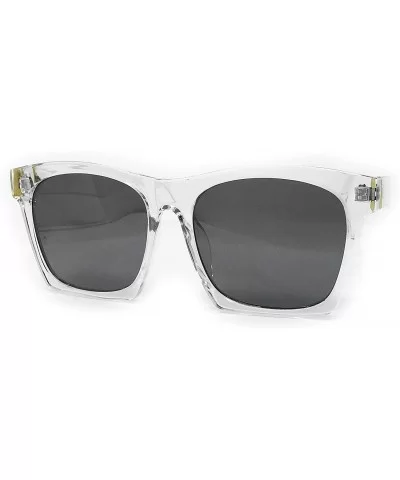 7242 Premium Oversize XXL Women Men Mirror Havana Tilda Shadow Style Fashion Sunglasses - Clear - CT18HHINXZ6 $8.67 Rimless