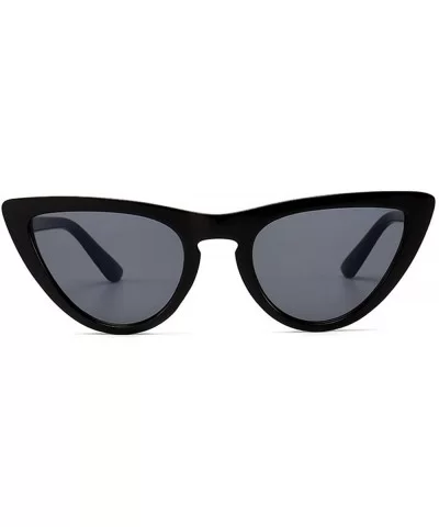 Sunglasses Fashion Trend Small Frame Cat-Eye Sunglasses Multicolor - Top Black Beancurd Frame Tea Slices - CM18TNRLXS9 $7.52 ...