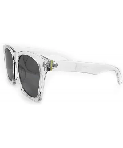 7242 Premium Oversize XXL Women Men Mirror Havana Tilda Shadow Style Fashion Sunglasses - Clear - CT18HHINXZ6 $8.67 Rimless